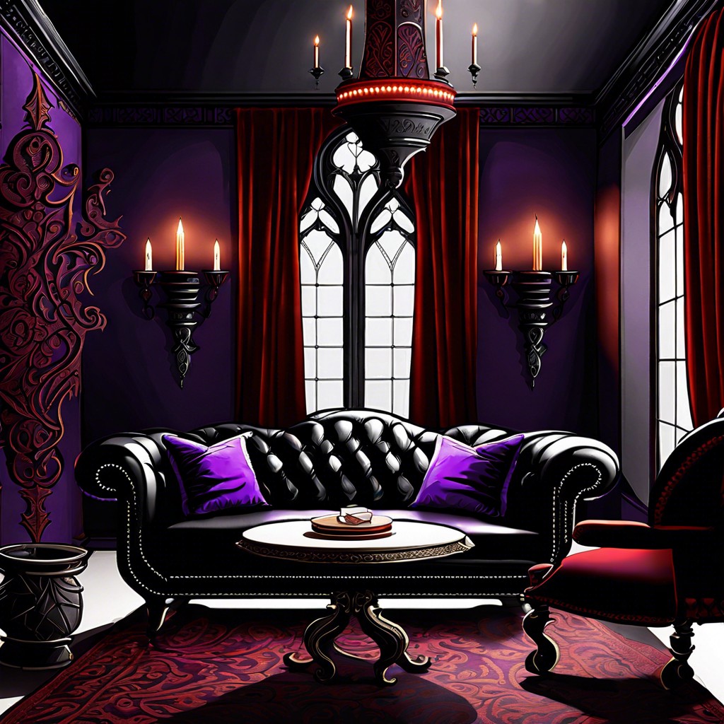 gothic themed lounge area