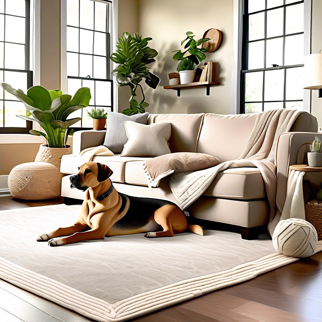 convertible couch with pet sleep area