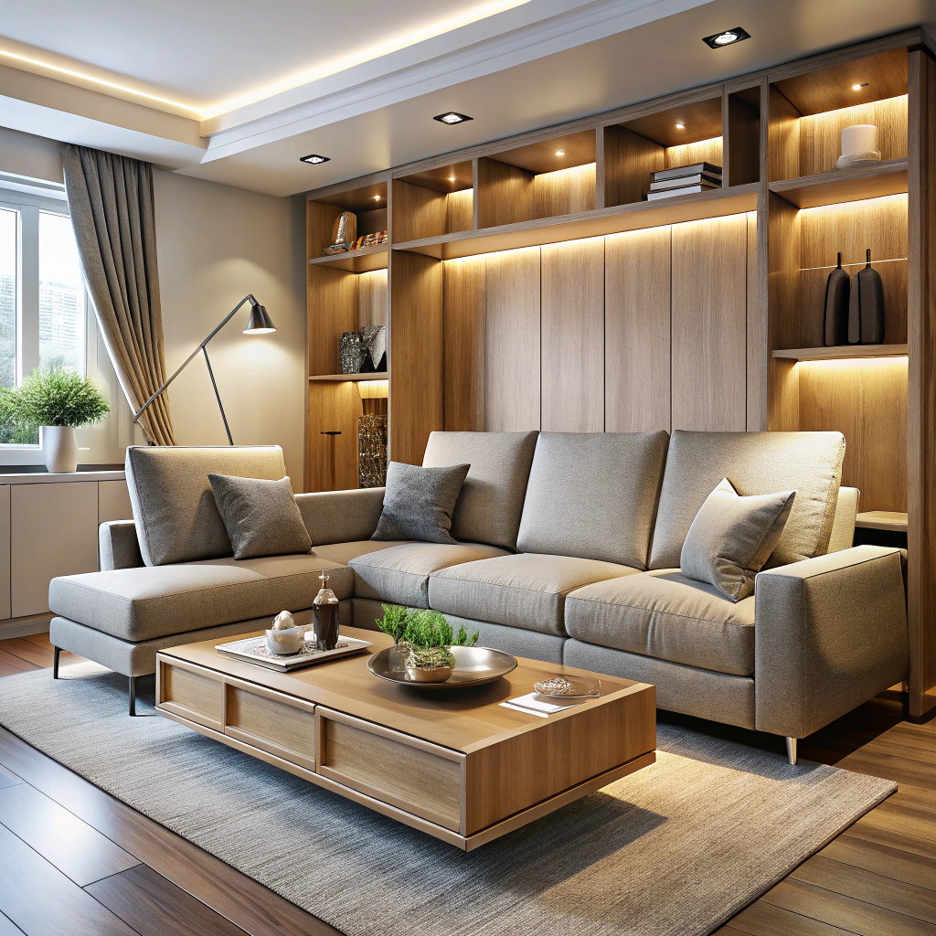 concealed pull down table