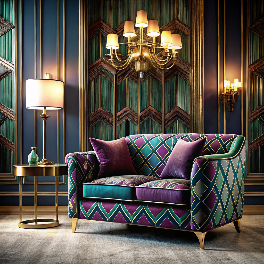 art deco statement sofa chair