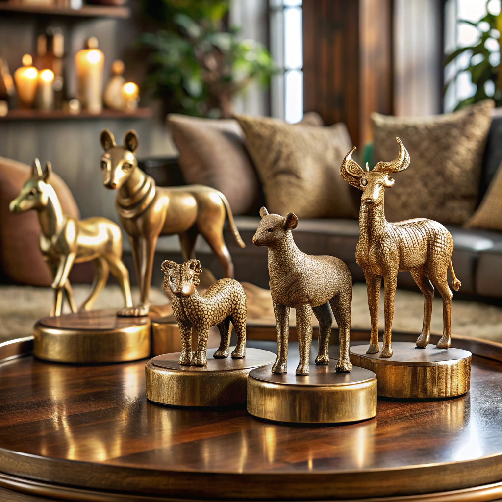 brass animal figurines