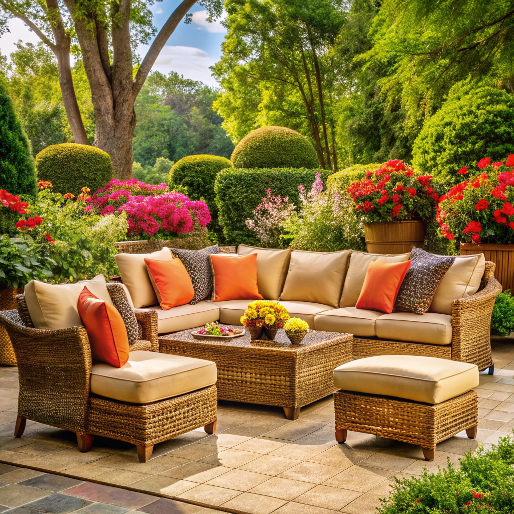 outdoor wicker sofa set