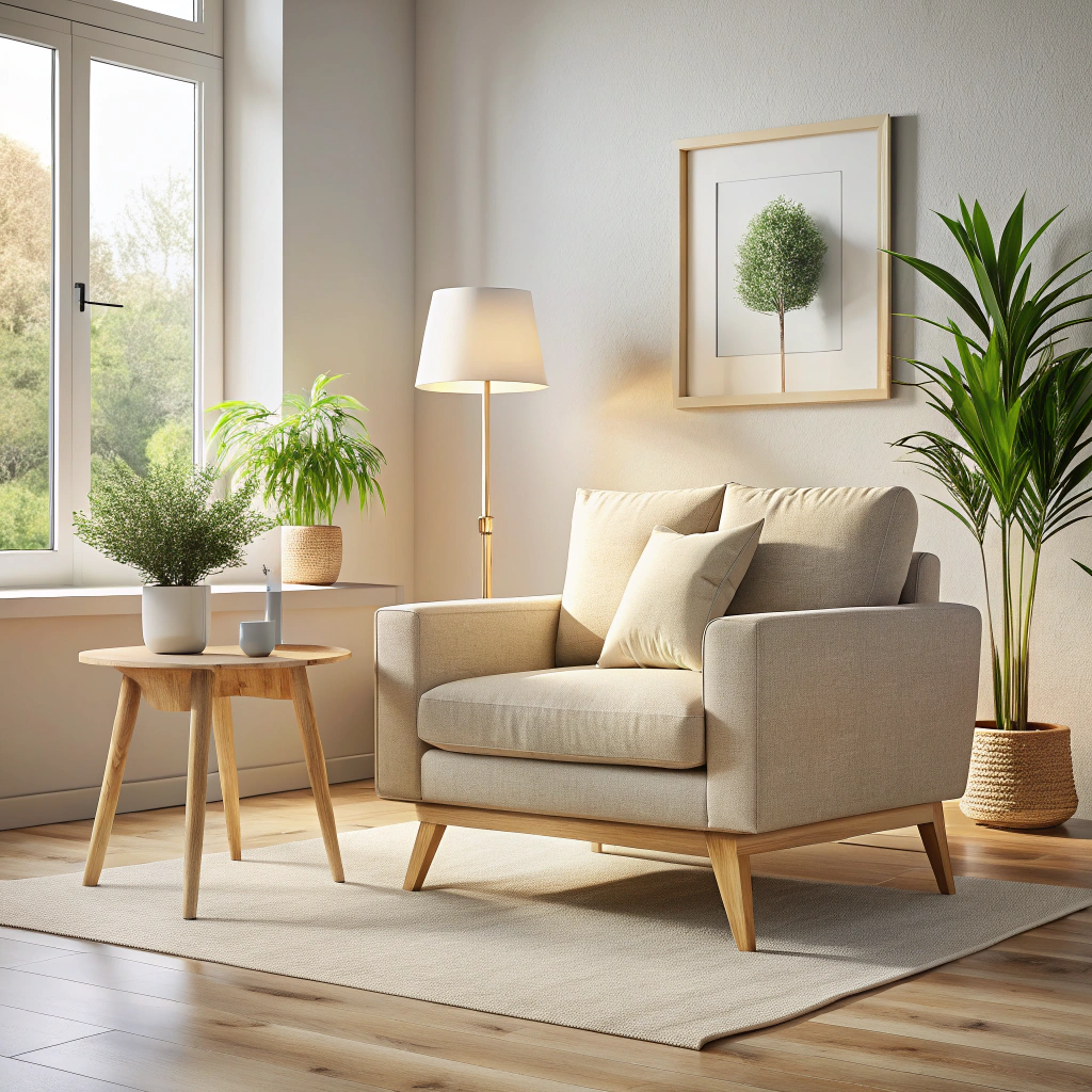 scandinavian minimalist sofa chair