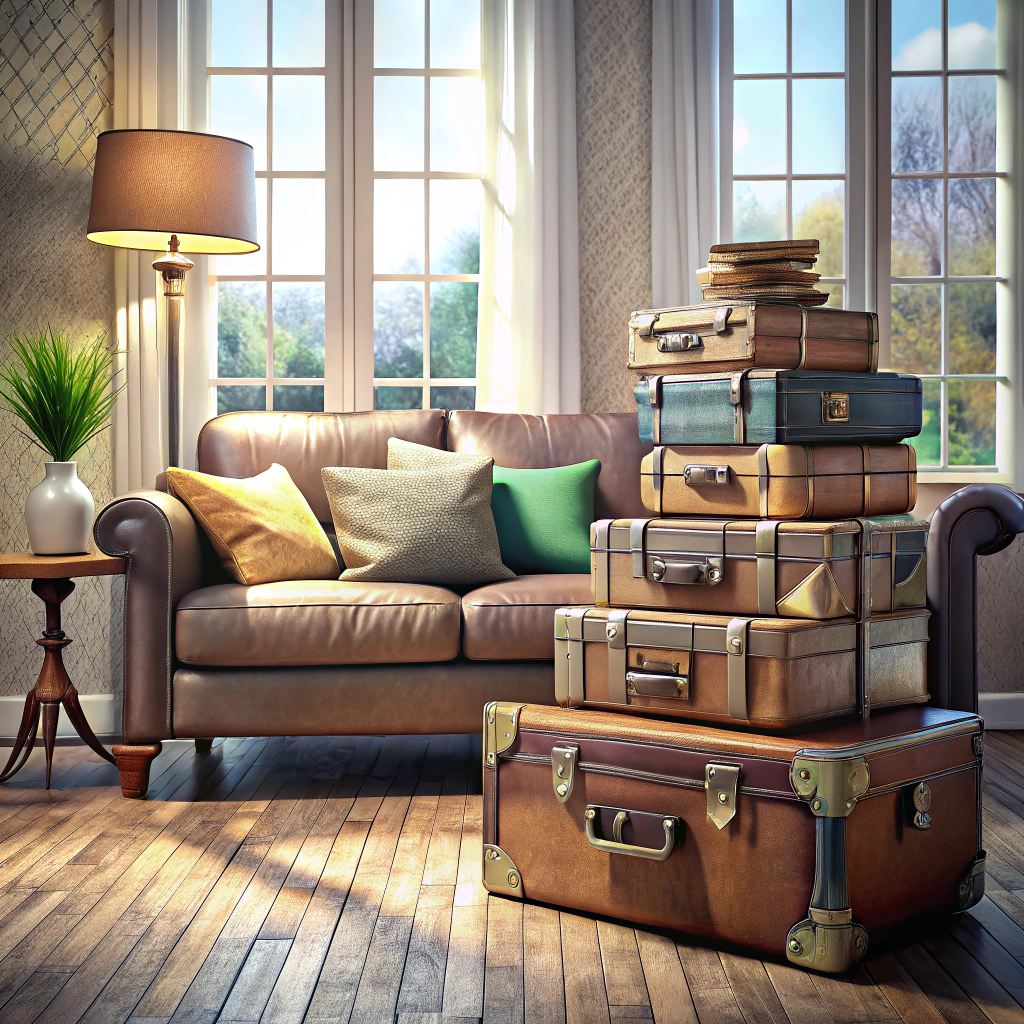 vintage suitcase stacks