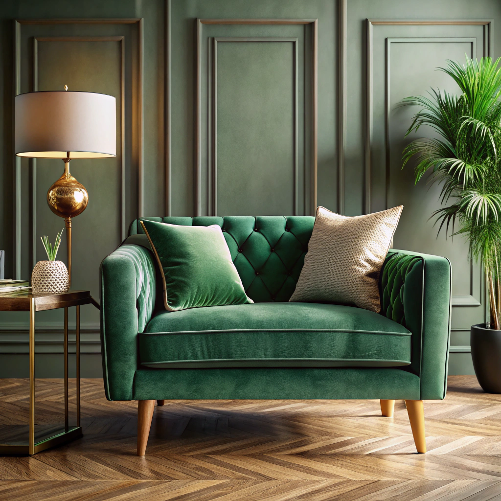 vintage velvet sofa chair
