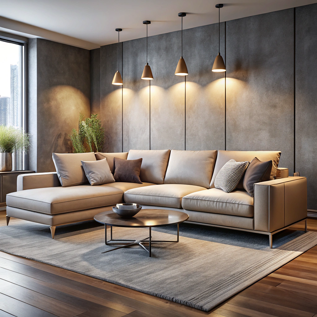 low profile sectional with metal legs