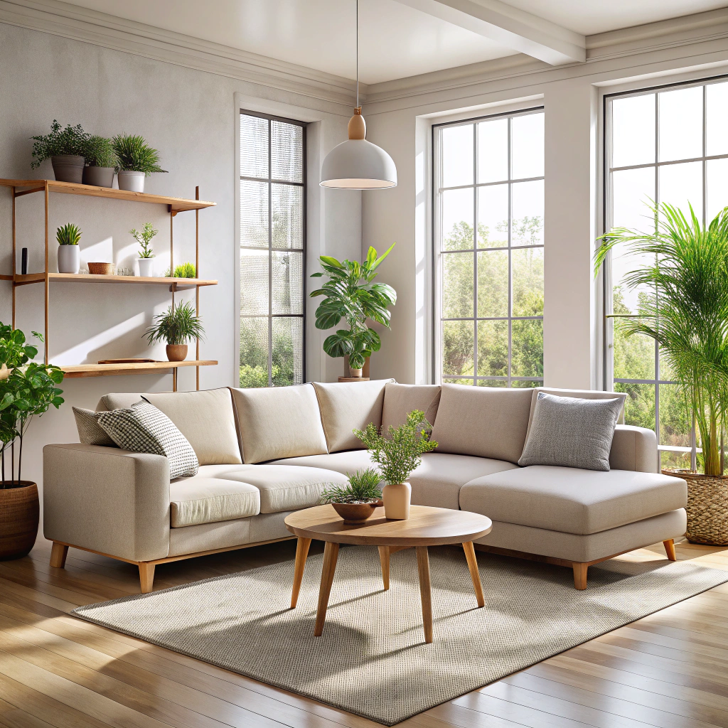 scandinavian style sectional with storage