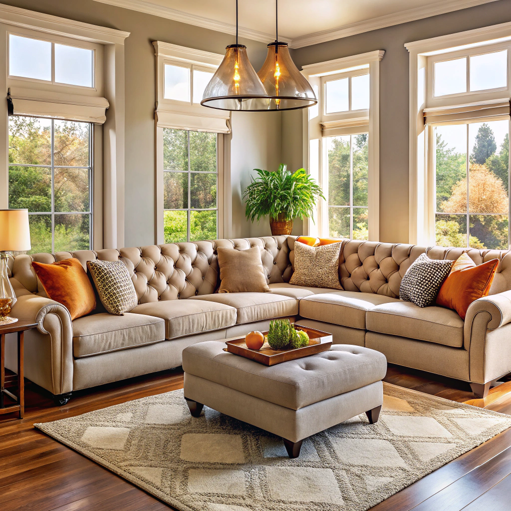 tufted sectional with removable covers