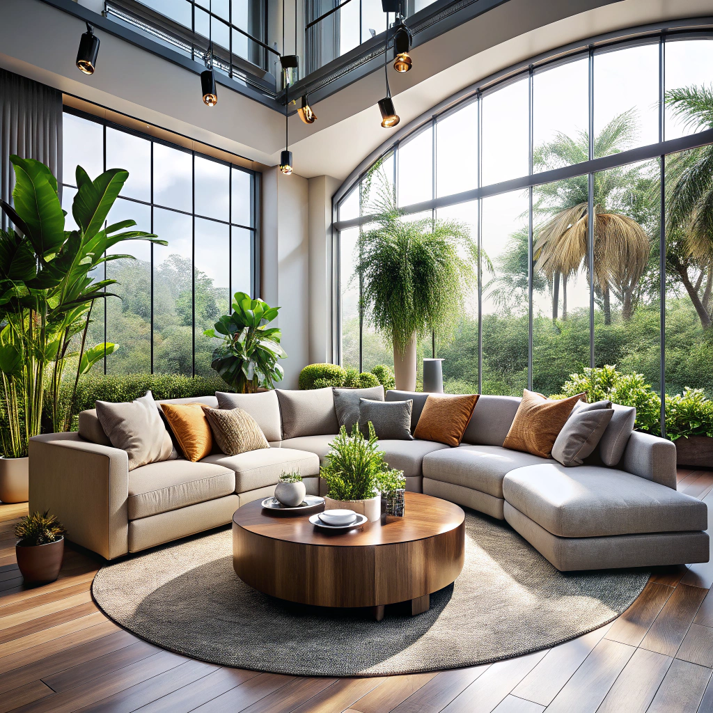 curved sectional sofa