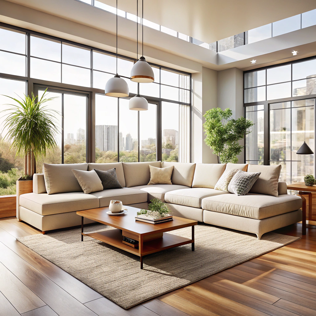 low profile minimalistic sectional