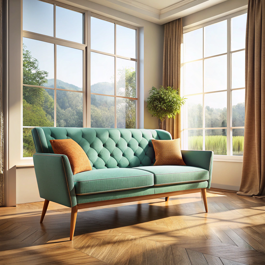 mid century modern settee