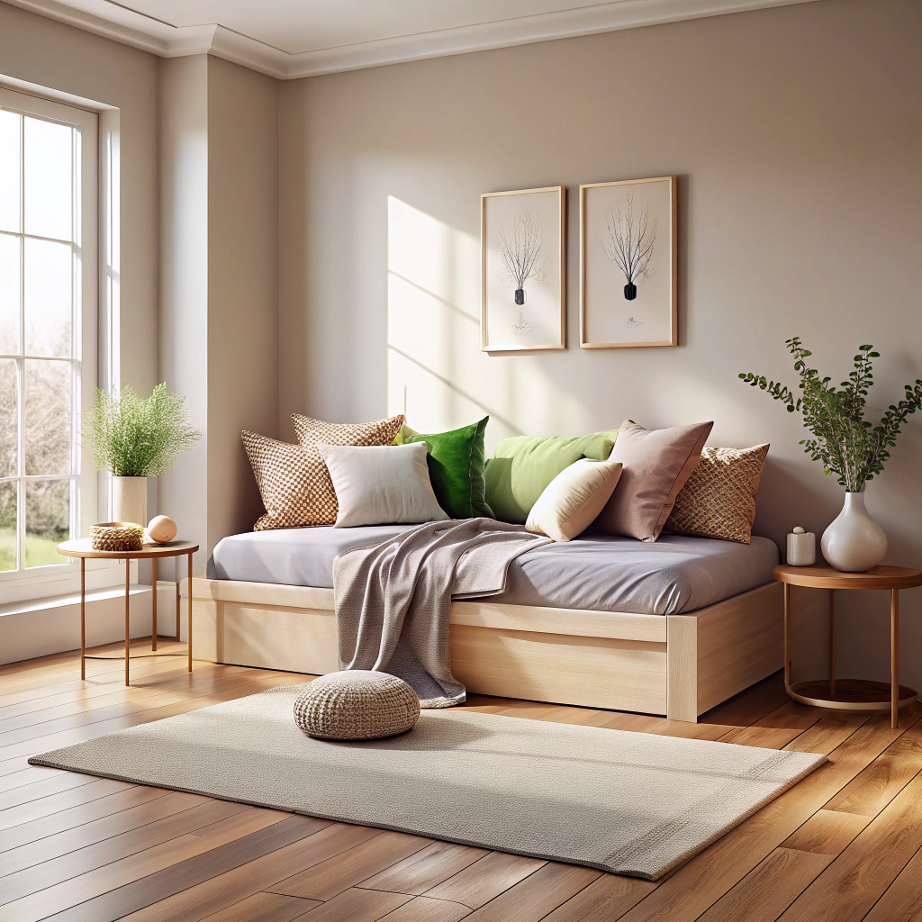 minimalist daybed with storage