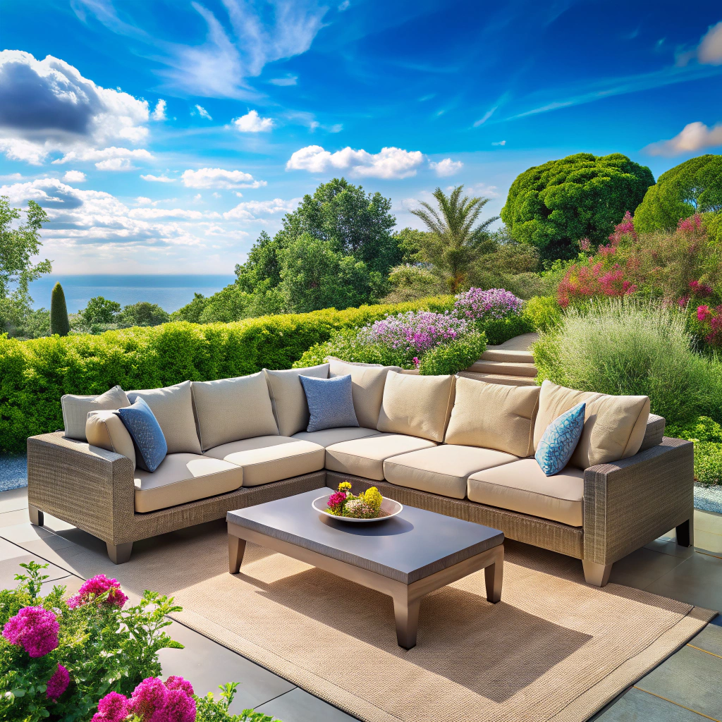 outdoor sectional with weatherproof fabric