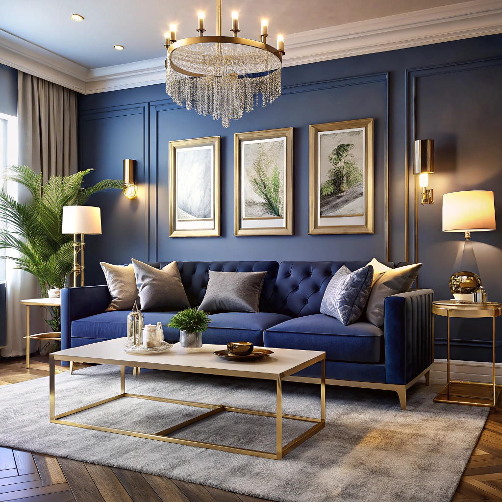 white and gold accents