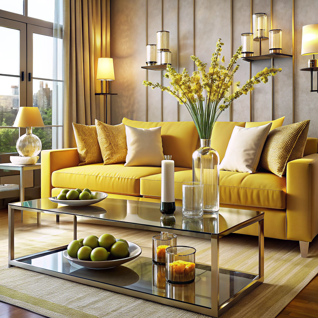 add glass decor for modern elegance