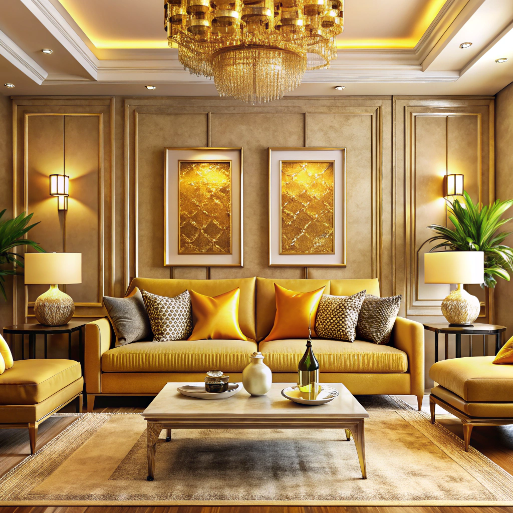 add gold elements for a touch of luxury