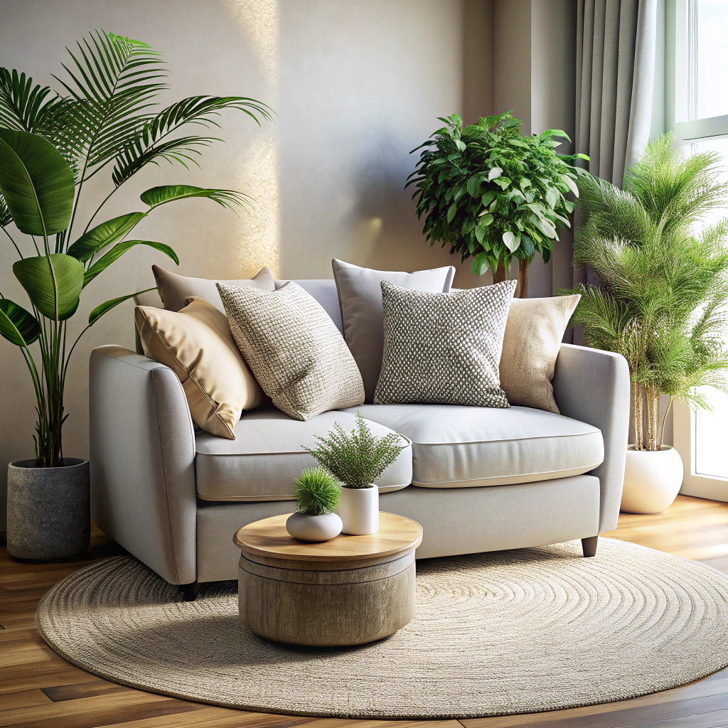 cozy round mini sofa